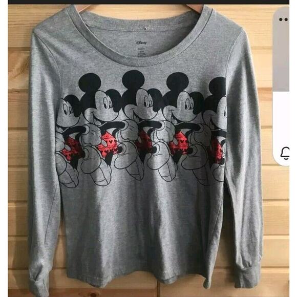 Vintage Mickey Mouse Walt Disney Crewneck Shirt Adult XL Gray Made USA - Picture 1 of 7
